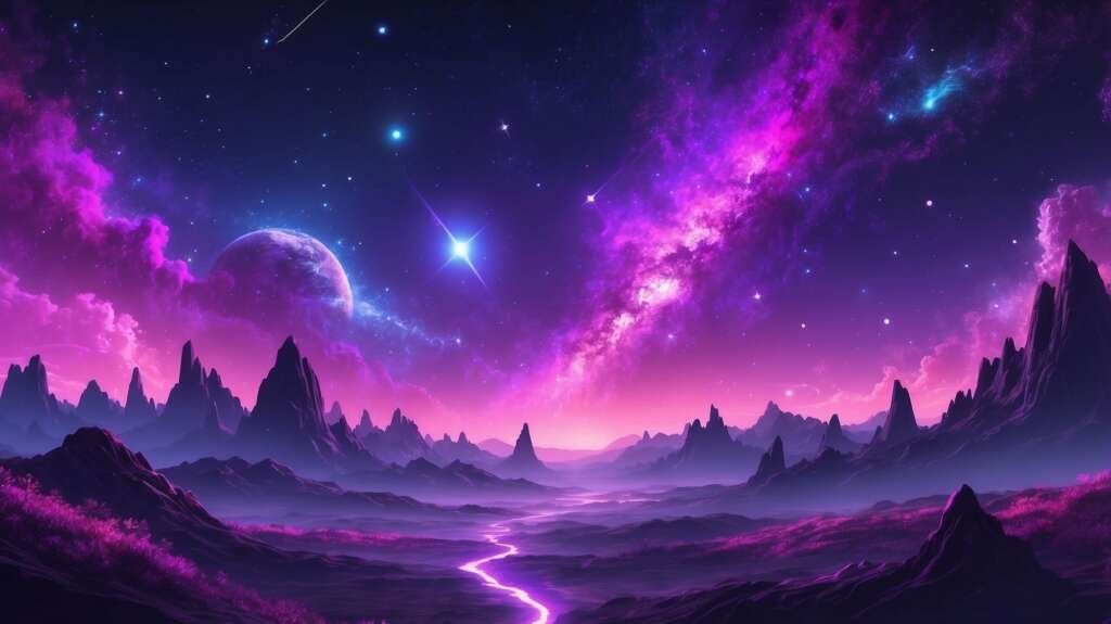 Free Download Purple Abstract Space Wallpaper for Screen