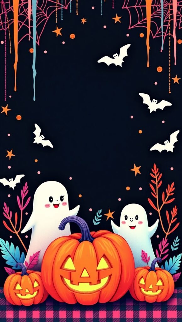 Preppy halloween wallpaper
