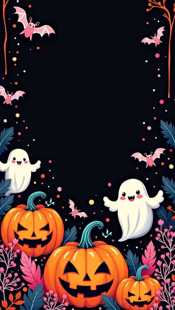 Preppy halloween wallpaper