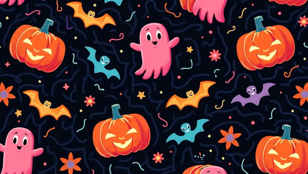 Preppy halloween wallpaper
