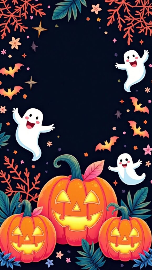 Preppy halloween wallpaper
