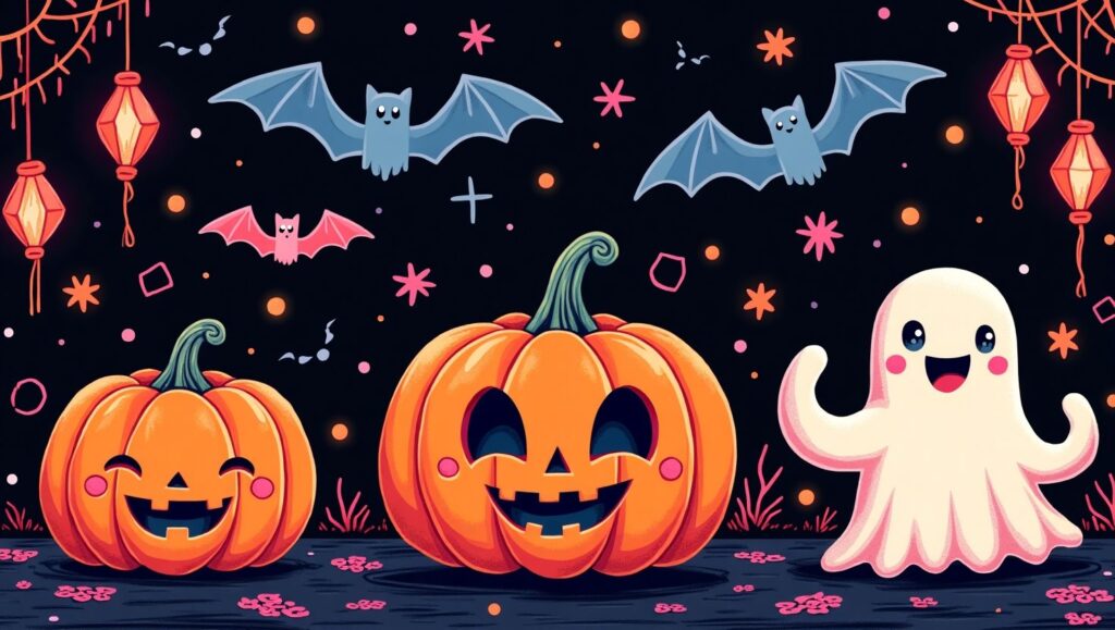 Preppy halloween wallpaper