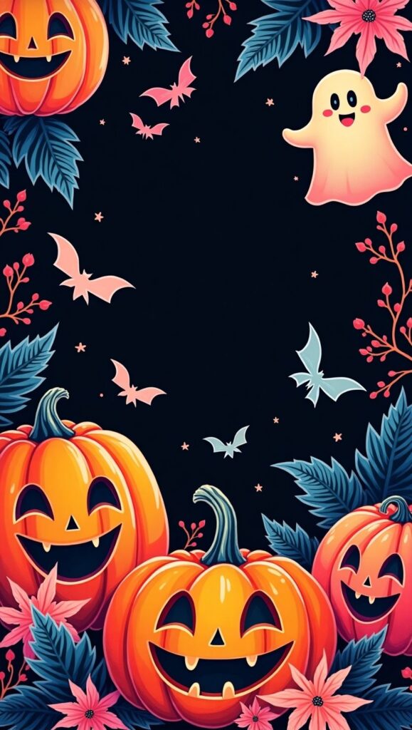 Preppy halloween wallpaper