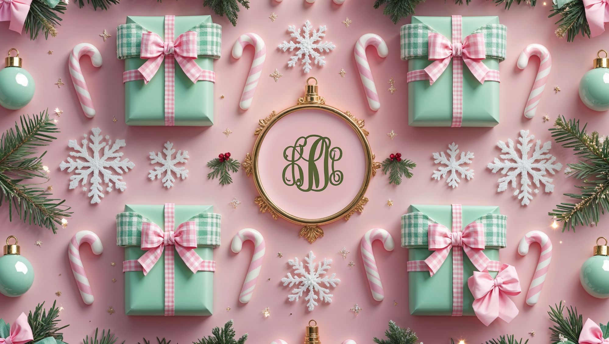 Preppy Christmas wallpaper