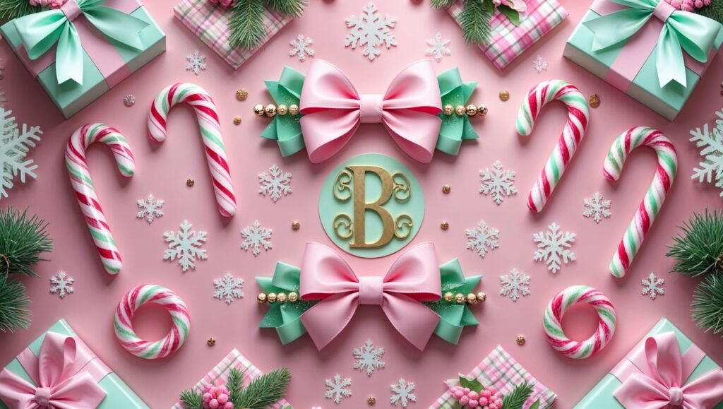 Preppy Christmas wallpaper 