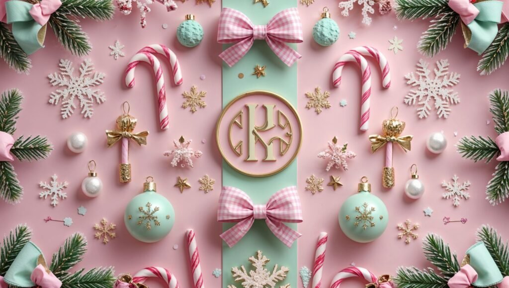 Preppy Christmas wallpaper 