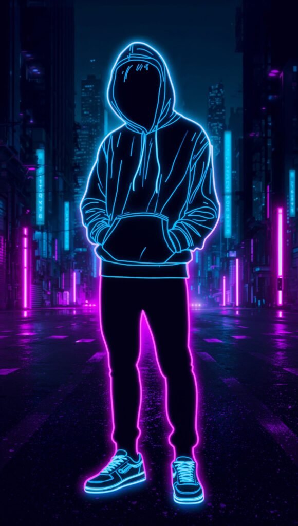 Lucid Origin Dark Mobile Wallpaper for Boys