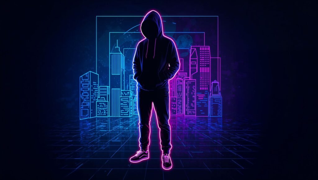 Cool Neon Pink and Blue Boys Wallpaper HD