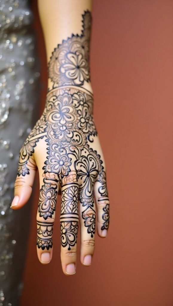 Simple and attractive Arabic henna design