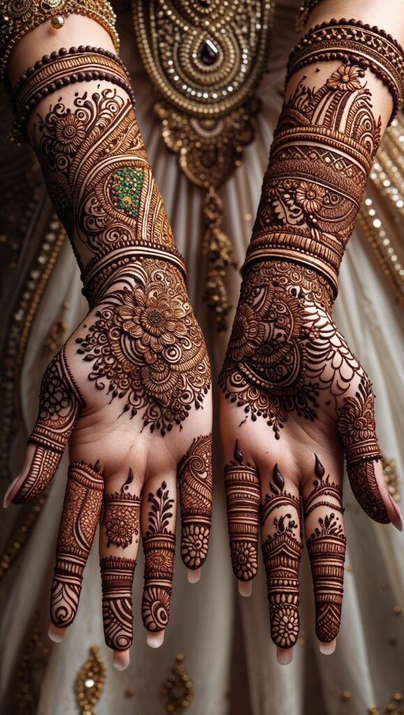 Modern mehndi finger designs