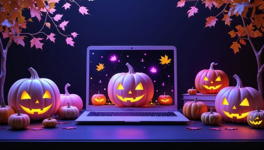 Preppy Halloween Wallpaper laptop