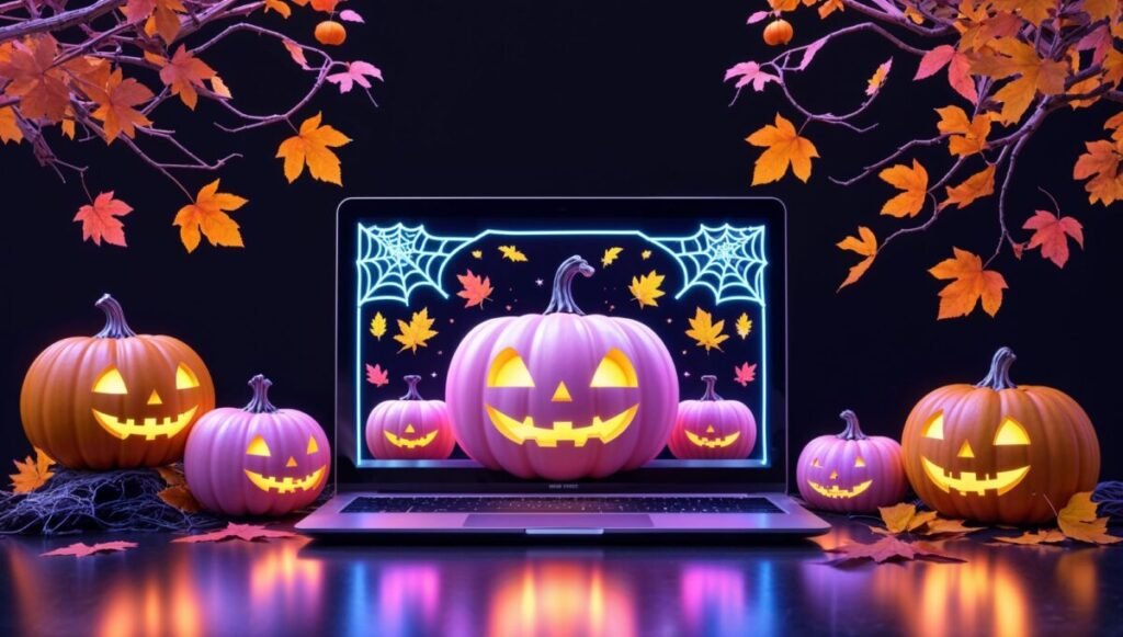 Preppy Halloween Wallpaper laptop