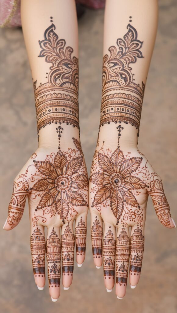 Geometric Moroccan style henna