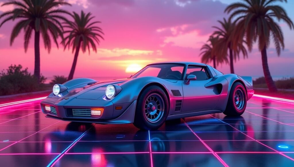 Metallic Classic Car Background