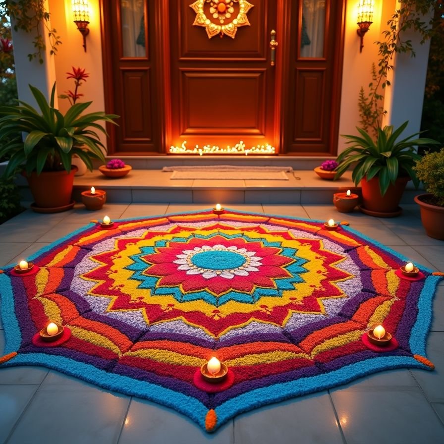 geometric sanskar bharti rangoli pattern