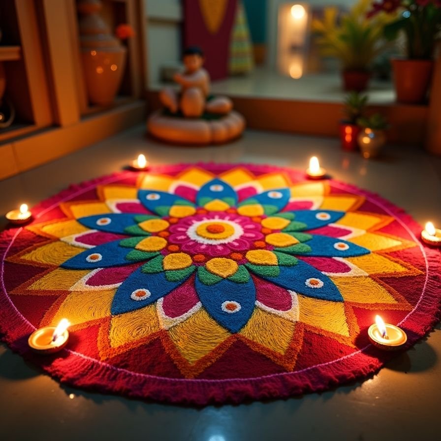 symmetrical sanskar bharti rangoli design