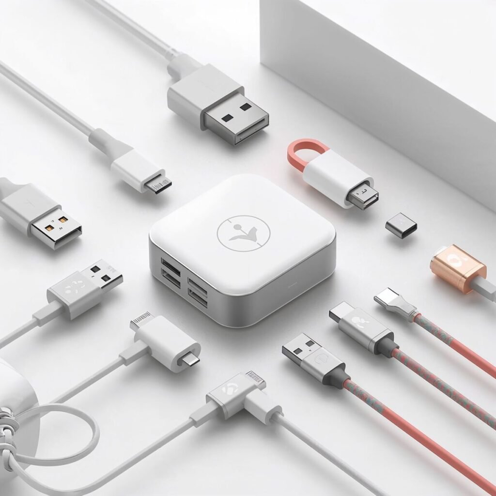 Multi USB Charging Adapter Cable Kit for travel