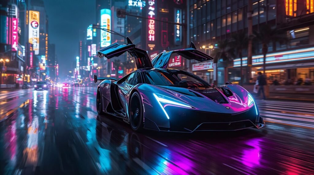 Futuristic Supercar Wallpaper 4K