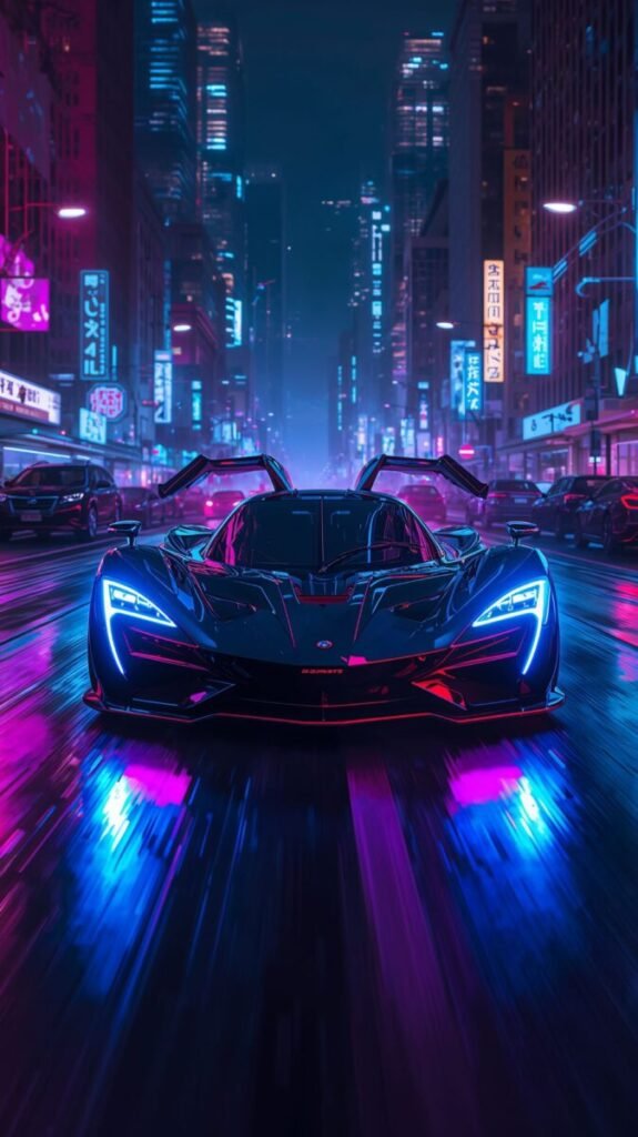 Vertical Futuristic Car 4K