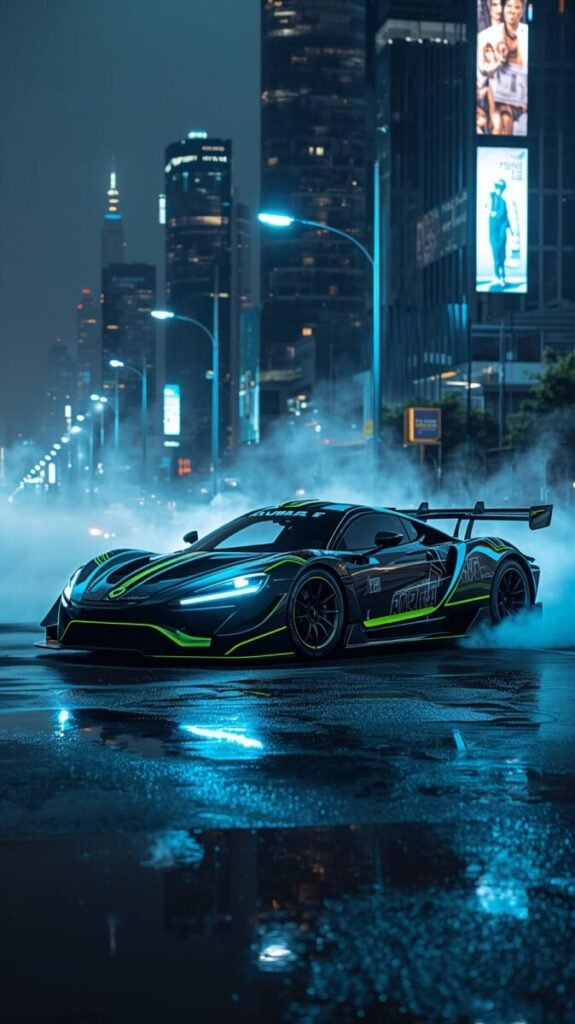 Vertical Street Racing Car 4K