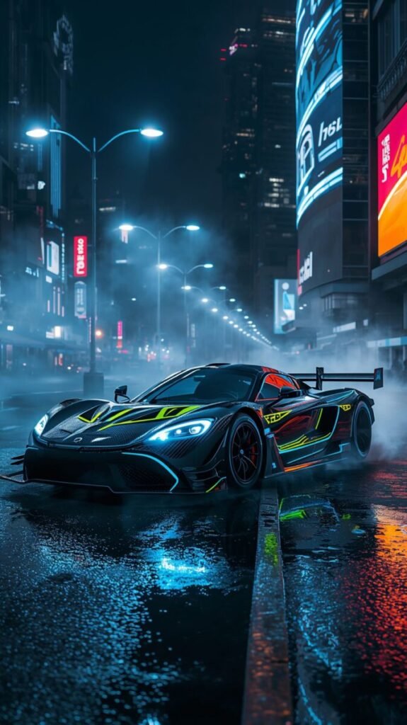 Mobile Racing Car Wallpaper 4K