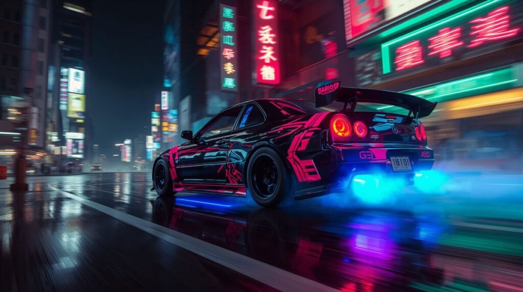 Custom Drift Car Wallpaper 4K