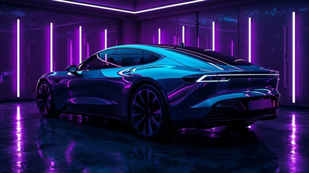 Sleek Electric Car Wallpaper 4K