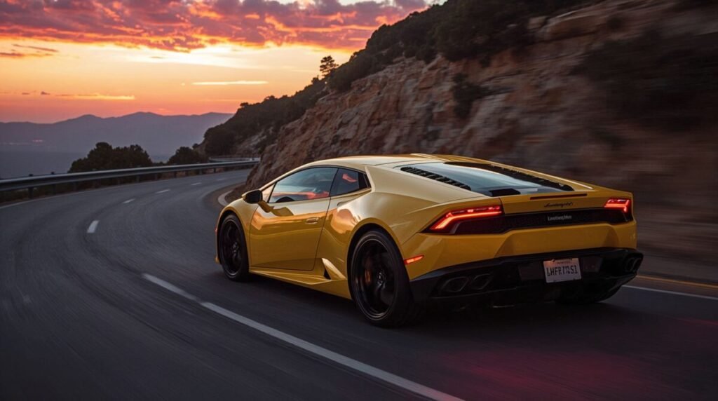 High Quality Bright Yellow Huracán Wallpaper HD
