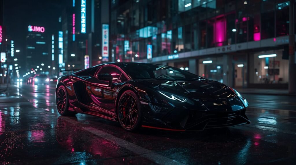 Metallic Gray Lamborghini Aventador Wallpaper 4K