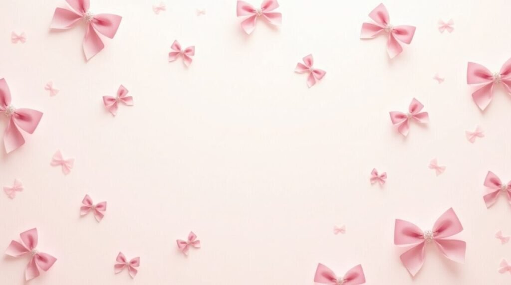 Coquette Aesthetic Numerous Tiny Pink Bows Wallpaper