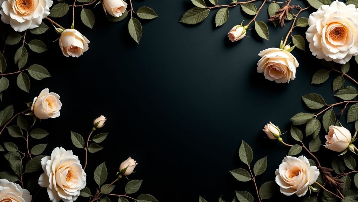 Black Floral Wallpaper