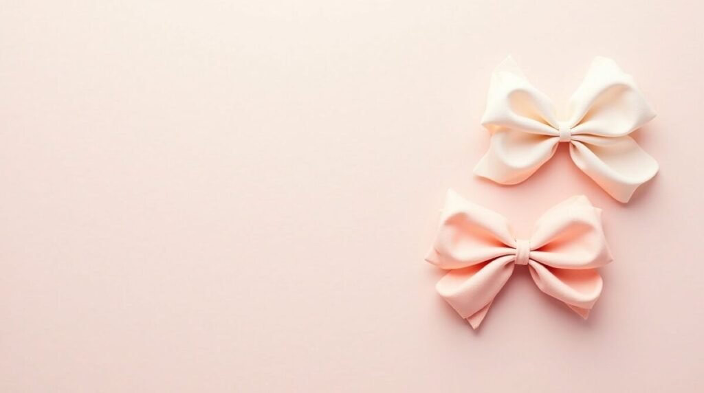 Delicate Soft Pastel Elegant Bows Wallpaper Horizontal 2