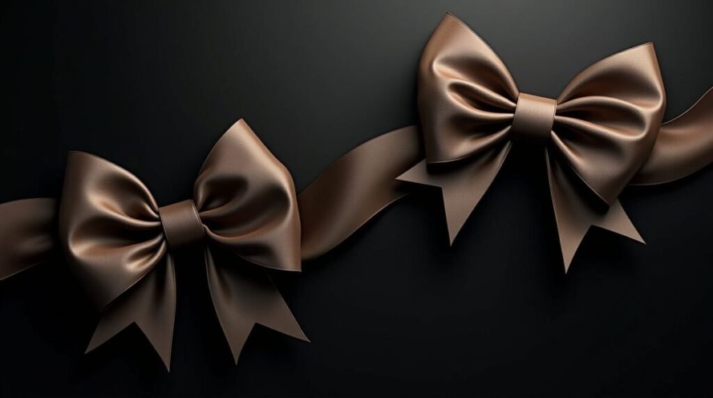High-Detail Luxury Bows Pattern Wallpaper