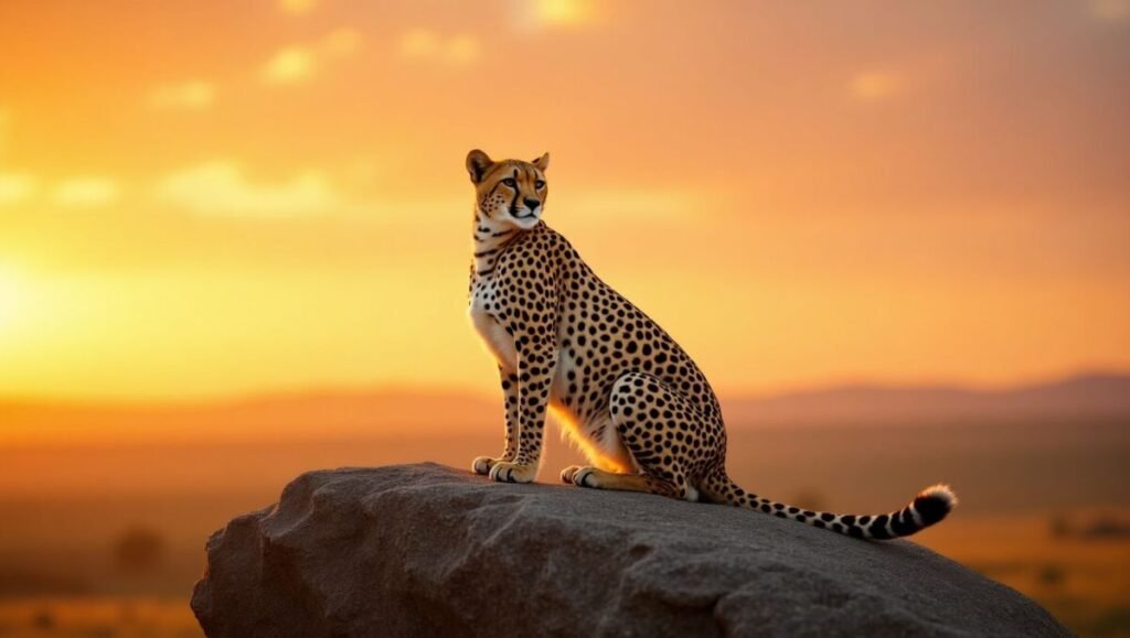 Beautiful cheetah standing in the wild