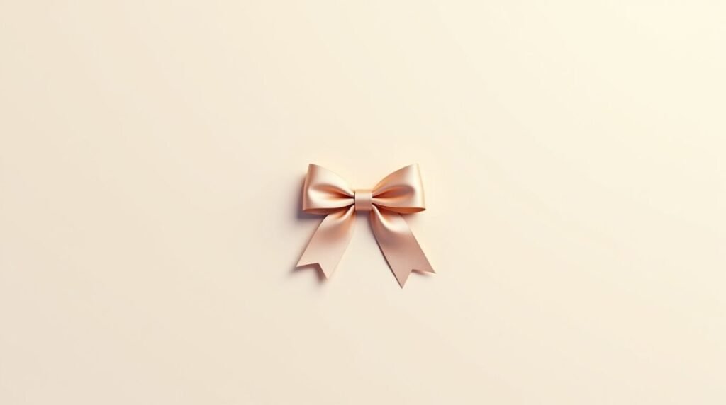 Minimalist Single Delicate Satin Bow Wallpaper