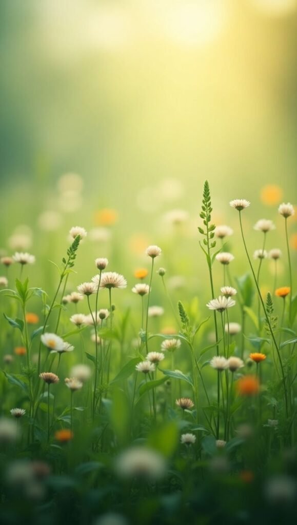 Natural green wild meadow grass texture