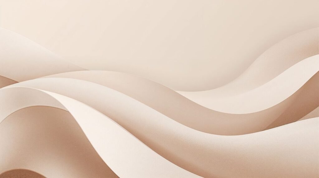 Abstract Flowing Beige Waves Wallpaper