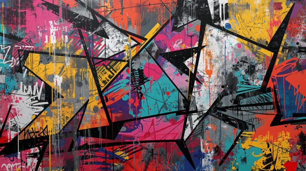 Intricate Abstract Urban Mural