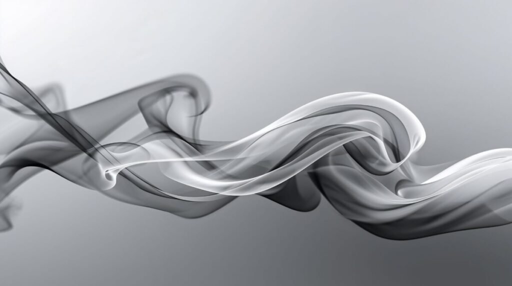 Gray Wallpaper - Abstract Smoke Waves Horizontal