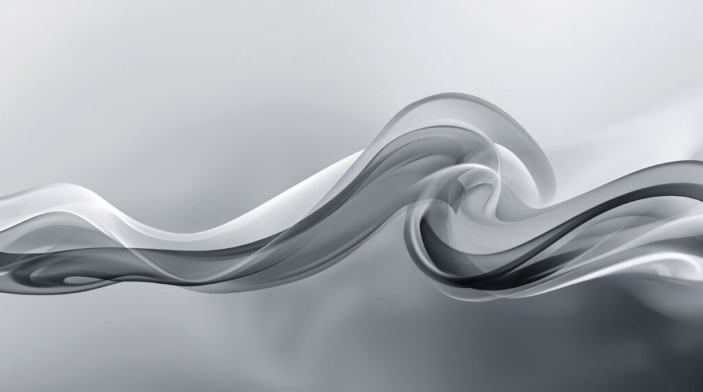 Gray Wallpaper - Wide Abstract Flowing Waves