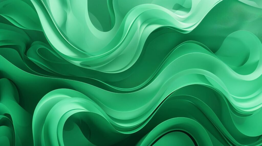 Intricate flowing abstract green wallpaper for desktop