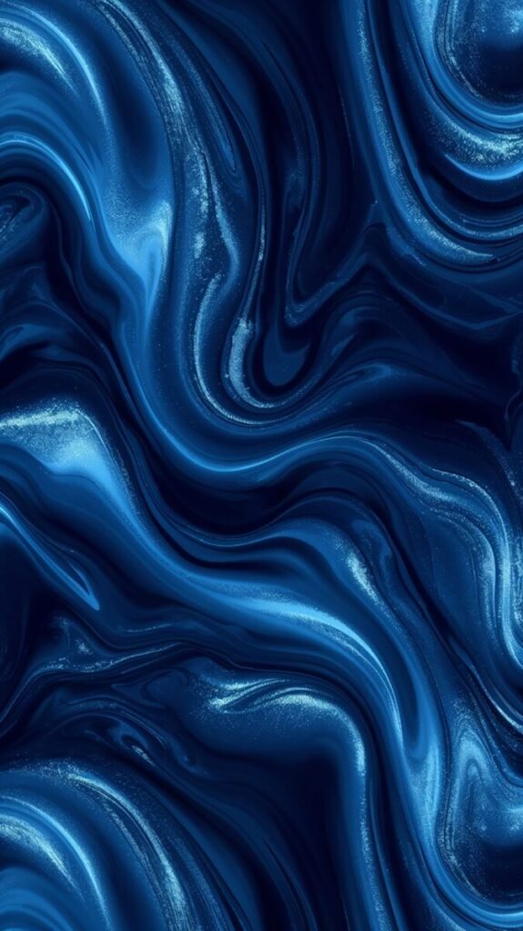 Intricate Abstract Navy Blue Lines