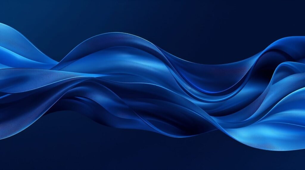 Navy Blue Wave Pattern Abstract Art