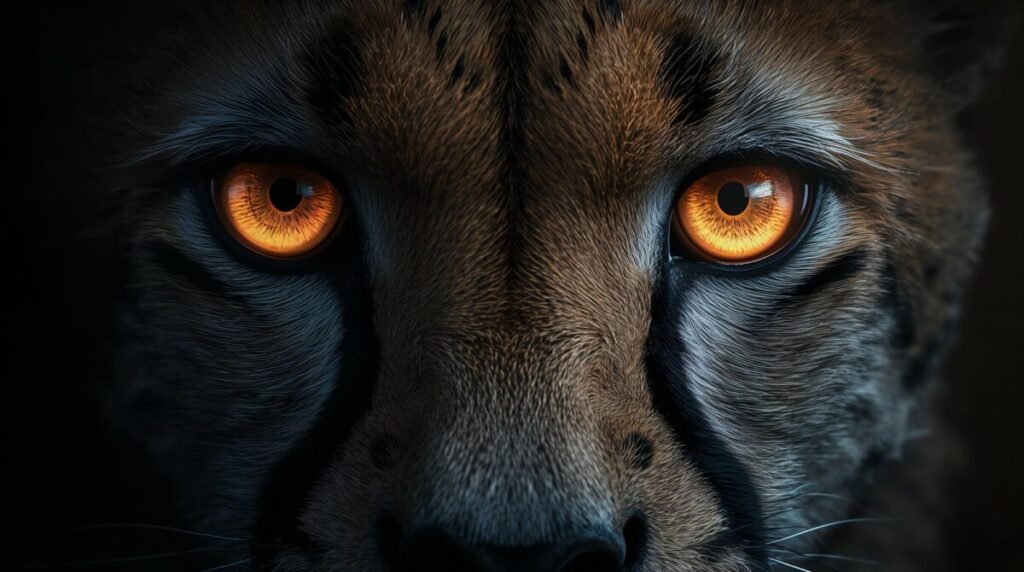 Soft ethereal light on cheetah face