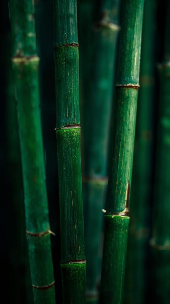 Emerald Bamboo Stems Wallpaper Close up of deep green and emerald bamboo stems