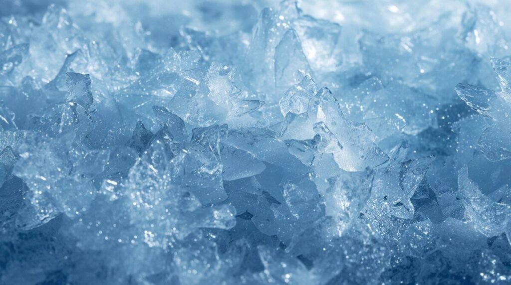 Blue and White Wallpaper - Frozen Ice Crystal Pattern