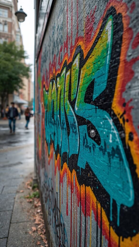 Detailed Wildstyle Graffiti Mobile Wallpaper