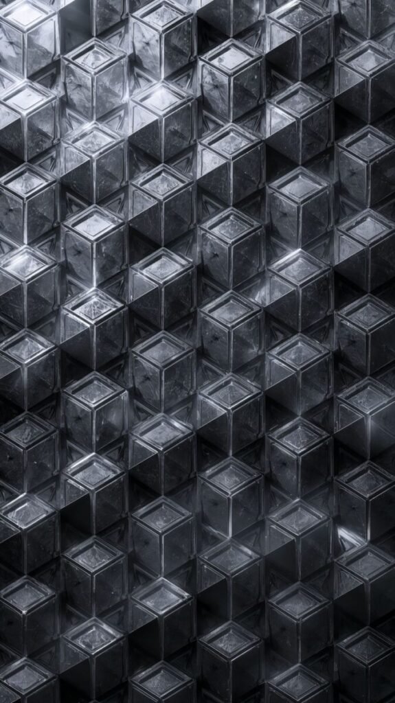 Gray Wallpaper - Vertical Geometric Design