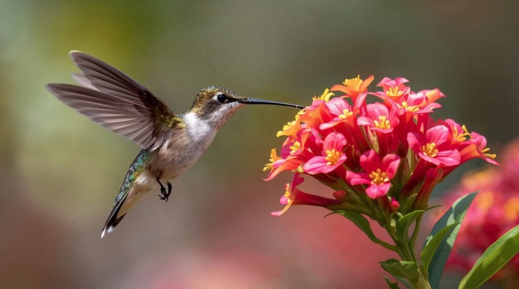 Delicate Hummingbird with iridescent plumage