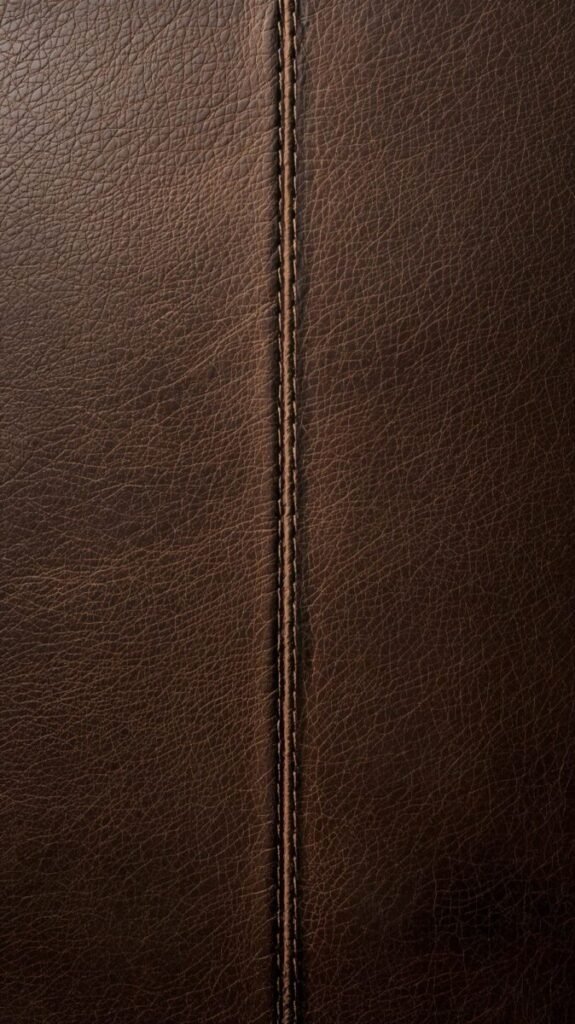 High-Quality Dark Brown Leather Wallpaper Texture